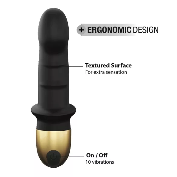 Dorcel Mini Lover 2.0 - Oppladbar G-punkt vibrator (svart-gull)