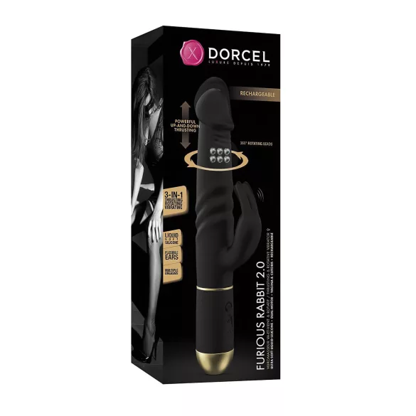 Dorcel Furious Rabbit 2.0 - kraftig klitorisvibrator (svart)