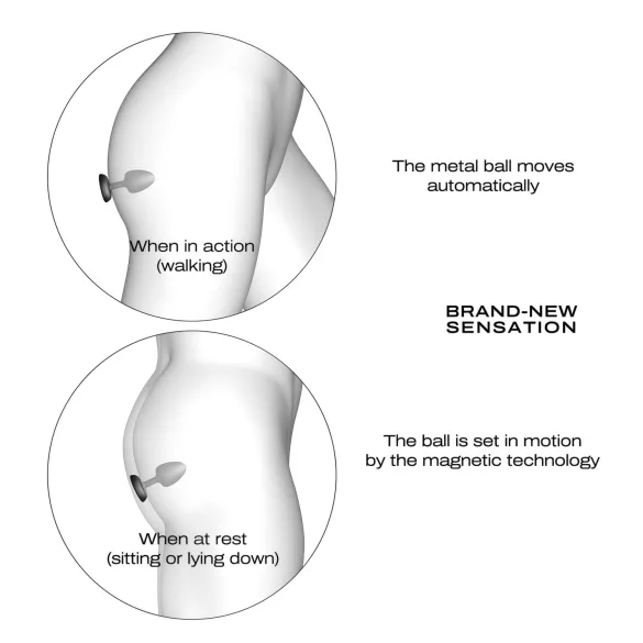 Dorcel - fjernstyrt analvibrator med kuler M - (svart)