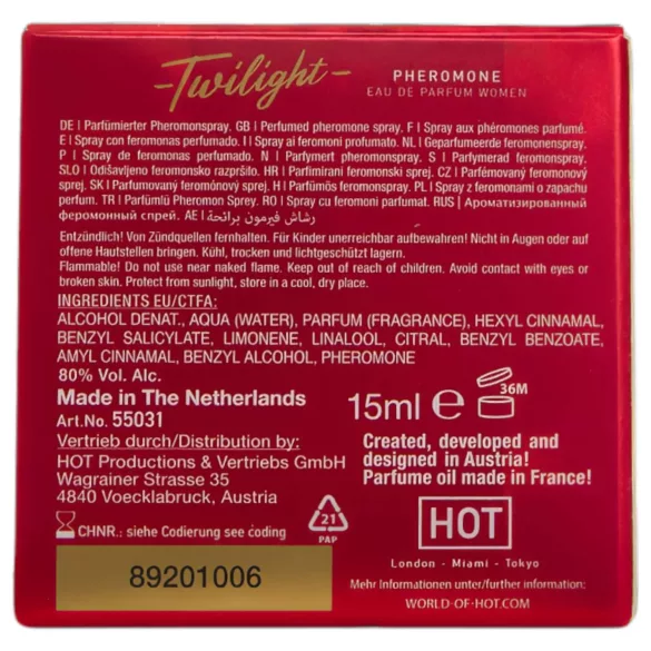 HOT Twilight - Feromonparfyme for kvinner (15ml) - Velduftende