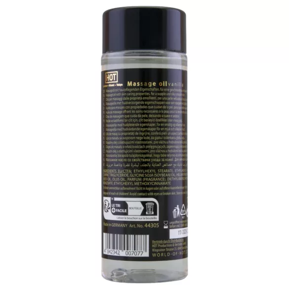 HOT hudpleiemassasjeolje - vanilje (100ml)