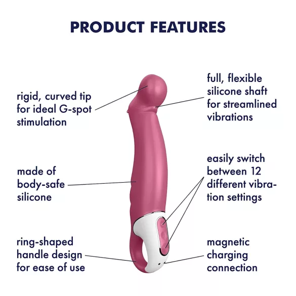 Satisfyer Petting Hippo - oppladbar, vanntett vibrator (rosa)