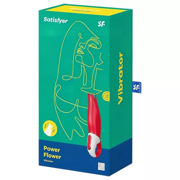 Satisfyer Power Flower - batteridrevet, vanntett vibrator (rød)