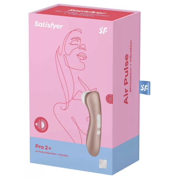 Satisfyer Pro 2+ - oppladbar klitorisvibrator (brun)