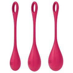 Satisfyer Yoni Power 1 - Rød Benkuleksett (3 deler)
