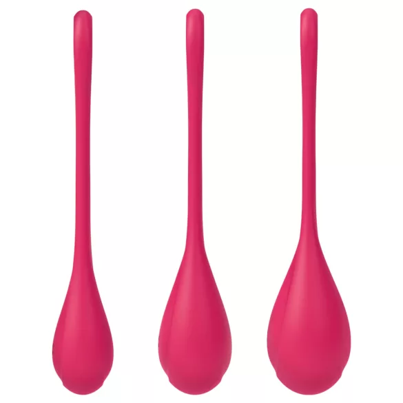 Satisfyer Yoni Power 1 - Rød Benkuleksett (3 deler)