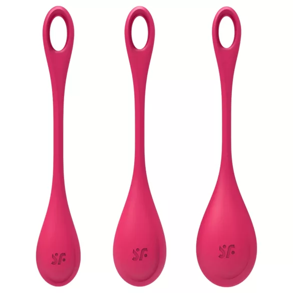 Satisfyer Yoni Power 1 - Rød Benkuleksett (3 deler)