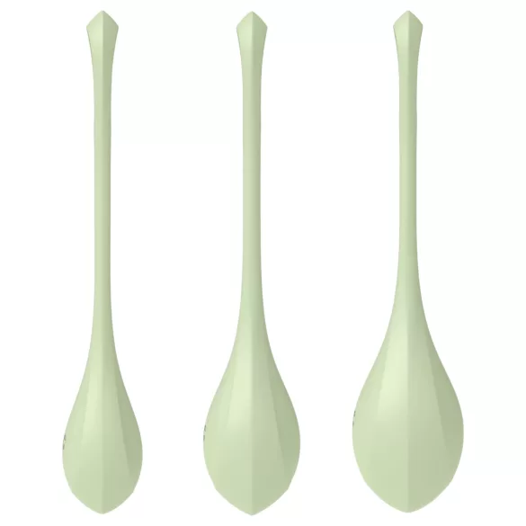 Satisfyer Yoni Power 2 - grønn kegelsett (3 deler)