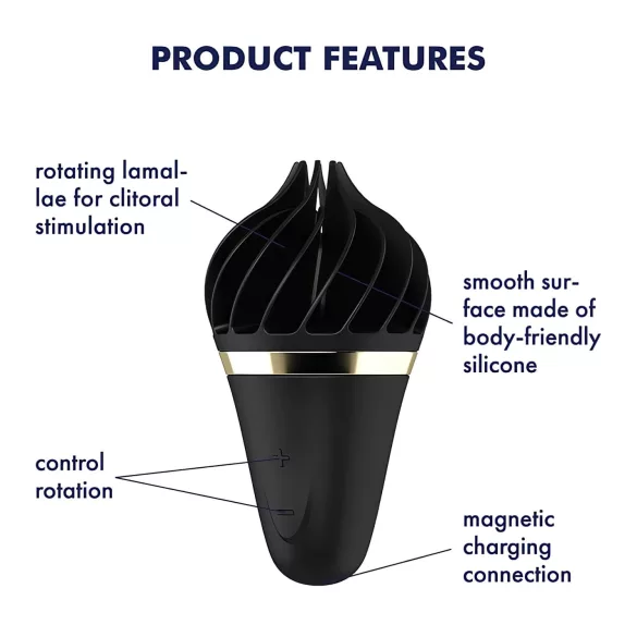 Satisfyer Sweet Treat - oppladbar, roterende klitorisvibrator (svart)