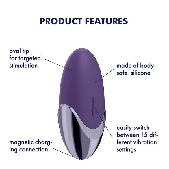 Satisfyer Purple Pleasure - oppladbar klitorisvibrator (lilla)