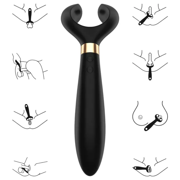 Satisfyer Endless Fun - oppladbar, vanntett parvibrator (svart)
