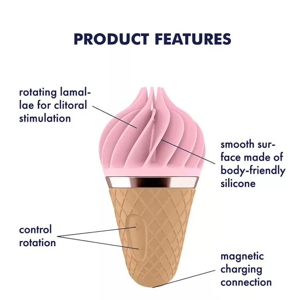Satisfyer Sweet Treat - oppladbar, roterende klitorisvibrator (rosa-brun)