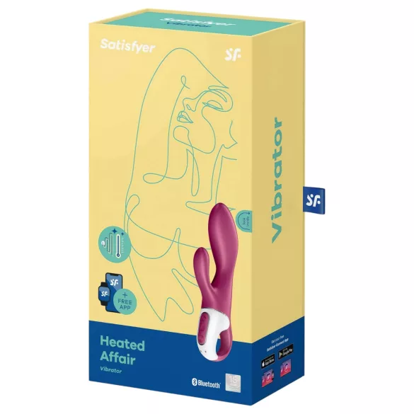Satisfyer Heated Affair - oppvarmbar vibrator med klitorisarm (rød)