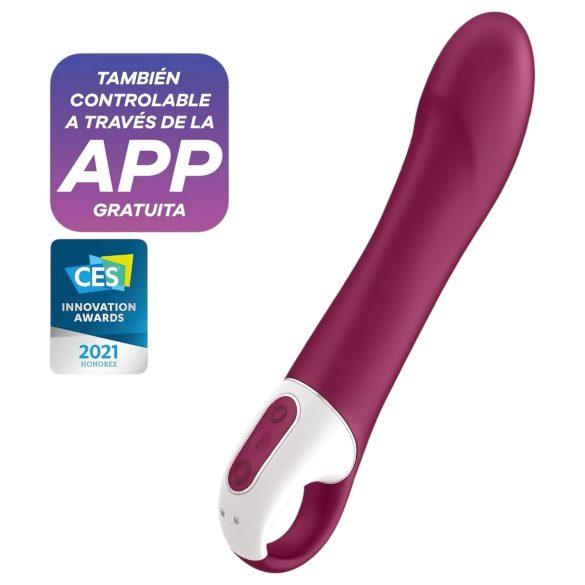 Satisfyer Big Heat - oppladbar, varmende G-punkt-vibrator (rød)