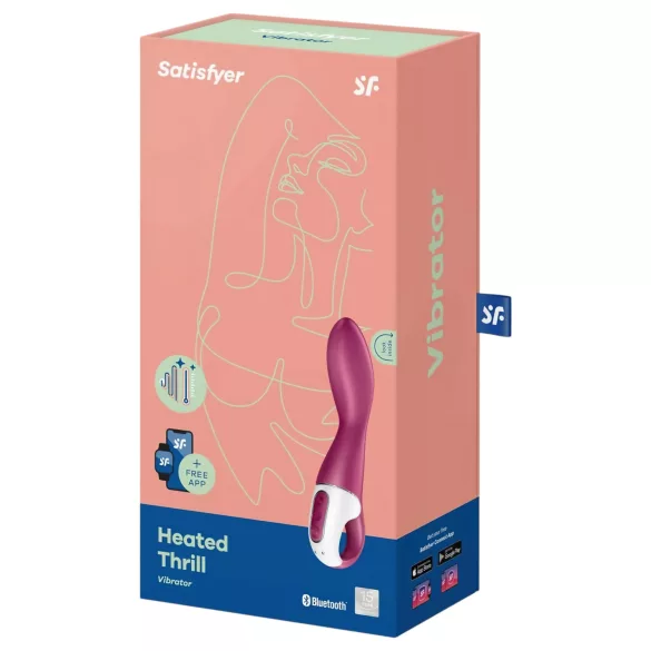 Satisfyer Heated Thrill - App-styrt varmende vibrator (rød)