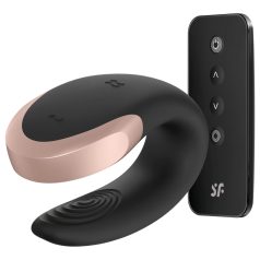 Satisfyer Double Love - smart, trådløs parvibrator (svart)