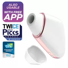   Satisfyer Love Triangle - appstyrt klitorisstimulator med luftpulseringer (hvit)