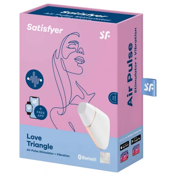 Satisfyer Love Triangle - appstyrt klitorisstimulator med luftpulseringer (hvit)