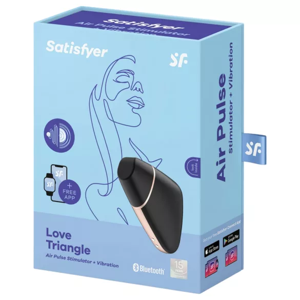 Satisfyer Love Triangle - smart klitorisstimulator med lufttrykk (svart)