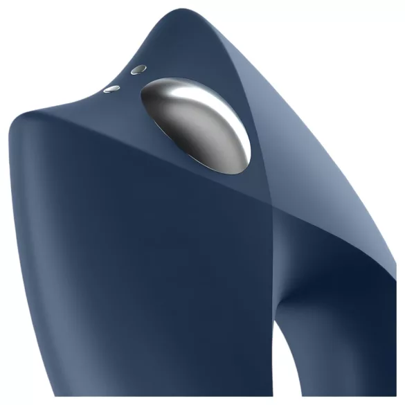 Satisfyer Royal One - App-styrt vibrasjons-penisring for menn (blå)
