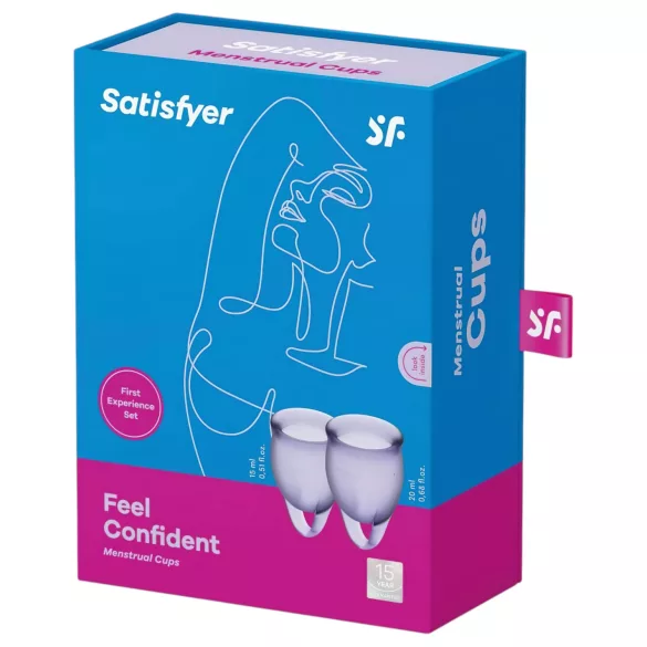 Satisfyer Feel Confident - menstruasjonskopp sett (lilla)