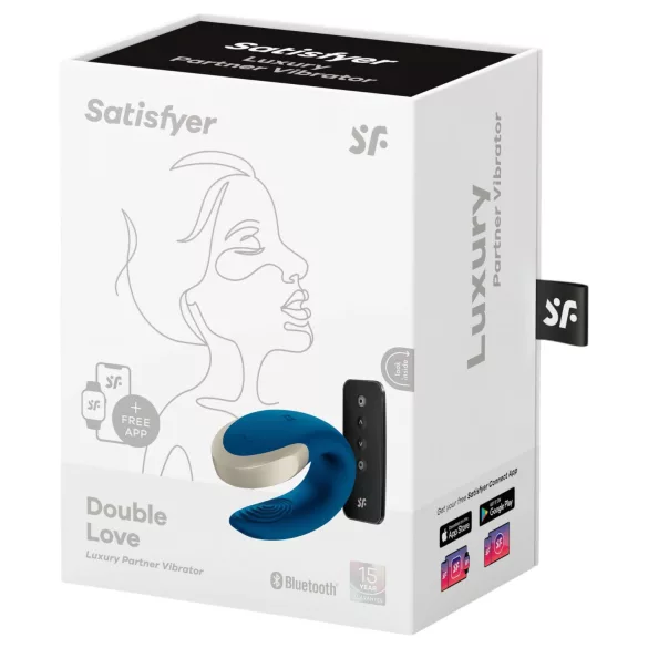 Satisfyer Double Love - smart parvibrator (blå)