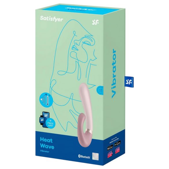 Satisfyer Heat Wave - smart varmende vibrator med arm (beige)