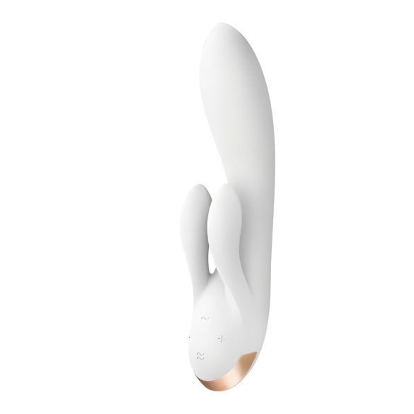 Satisfyer Double Flex - intelligent, klitoriskroker vibrator (hvit)