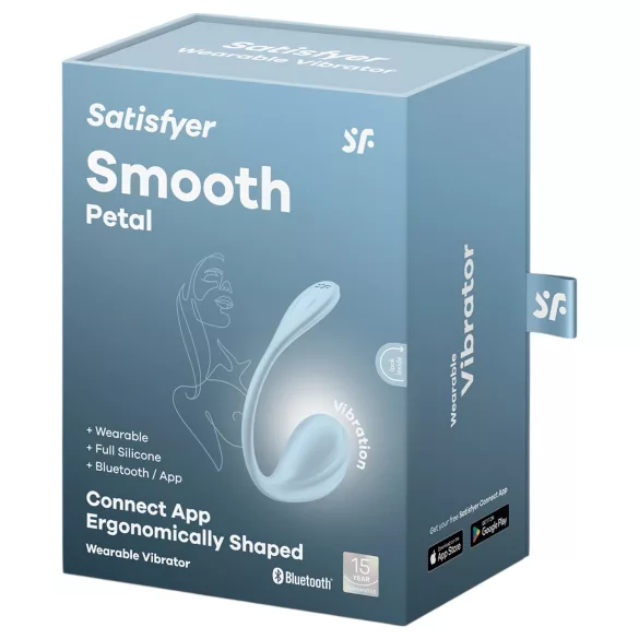 Satisfyer Smooth Petal - App-styrt vibrerende egg (blå)