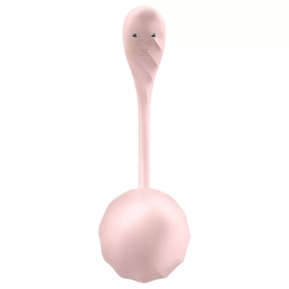 Satisfyer Ribbed Petal - bærbart vibrerende egg med fjernkontroll (rosa)