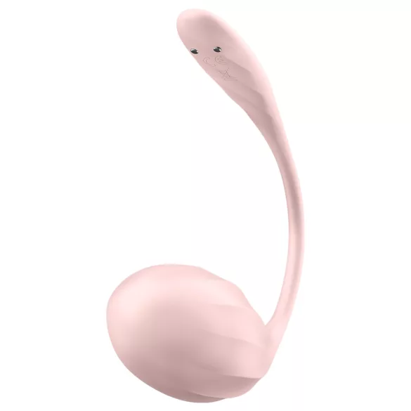 Satisfyer Ribbed Petal - bærbart vibrerende egg med fjernkontroll (rosa)
