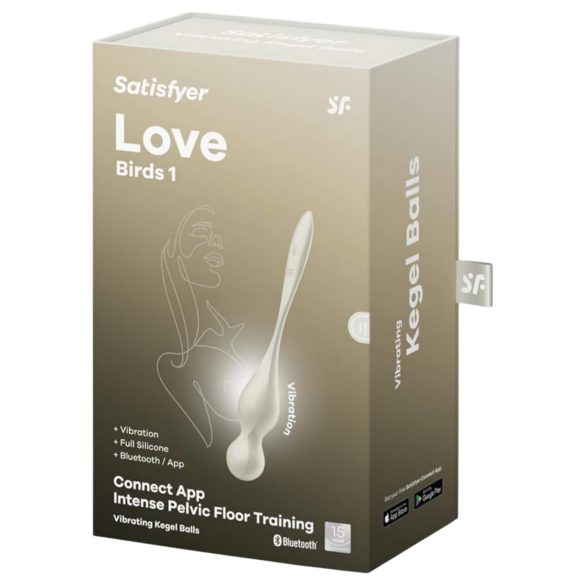Satisfyer Love Birds 1 - smart, vibrerende kjærlighetsball (hvit)
