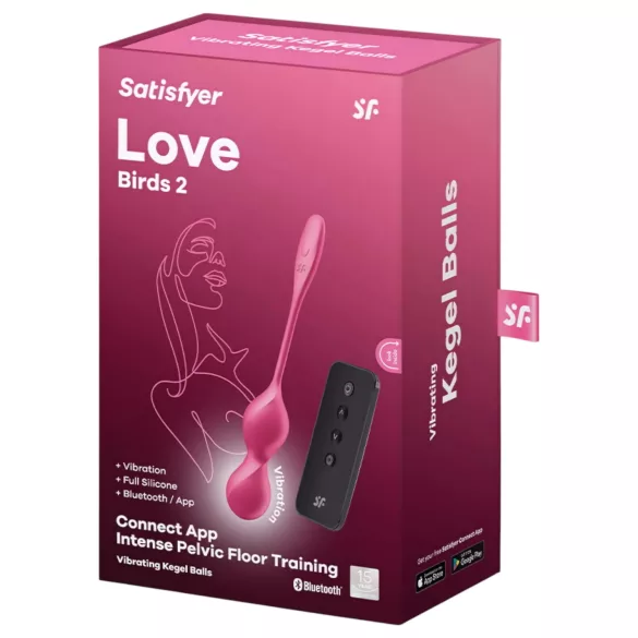 Satisfyer Love Birds 2 - App-styrt vibrerende geishakule (rosa)