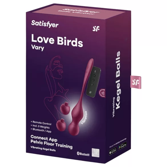Satisfyer Love Birds Flex - smart, tilpassbar benkule (rød)