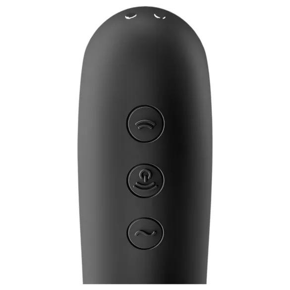 Satisfyer Dual Kiss - Oppladbar vaginal og klitorisvibrator (svart)