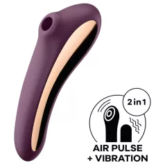   Satisfyer Dual Kiss - 2-i-1 vaginal og klitoris vibrator (lilla)