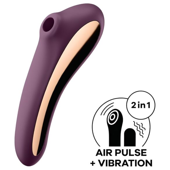 Satisfyer Dual Kiss - 2-i-1 vaginal og klitoris vibrator (lilla)