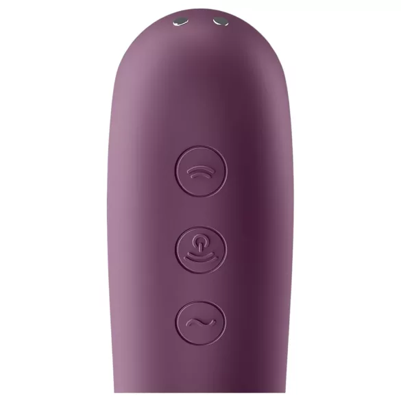 Satisfyer Dual Kiss - 2-i-1 vaginal og klitoris vibrator (lilla)