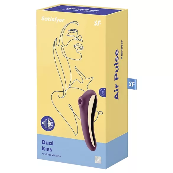 Satisfyer Dual Kiss - 2-i-1 vaginal og klitoris vibrator (lilla)