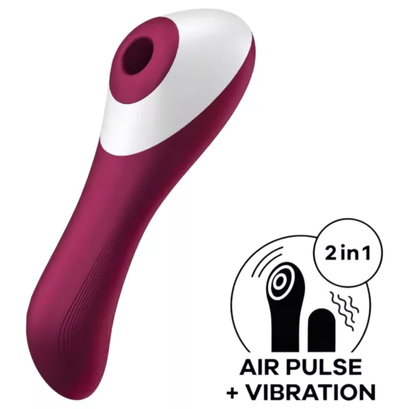 Satisfyer Dual Crush 2-i-1 klitorissugerder + G-punkt-vibrator (rød)