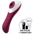 Satisfyer Dual Crush 2-i-1 klitorissugerder + G-punkt-vibrator (rød)