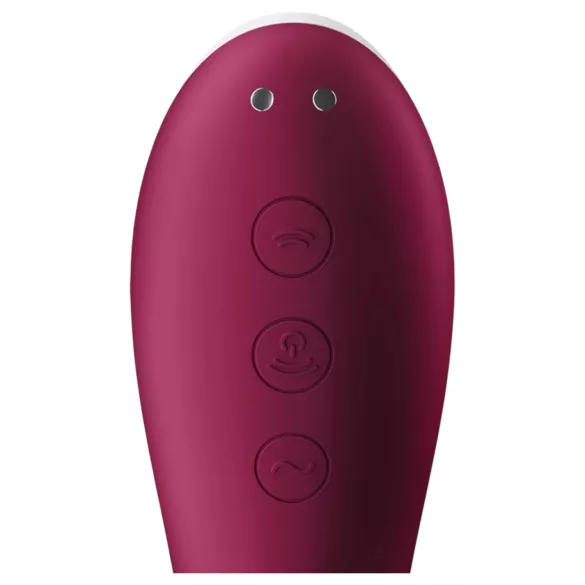 Satisfyer Dual Crush 2-i-1 klitorissugerder + G-punkt-vibrator (rød)