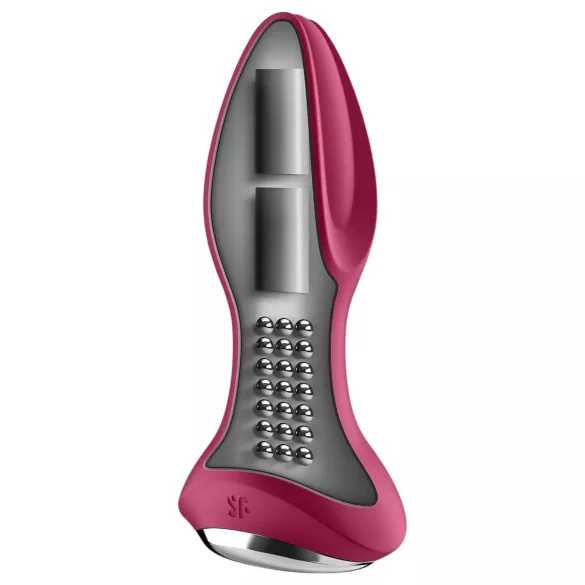 Satisfyer Rotator Plug 2 - oppladbar, perlet analvibrator (rød)