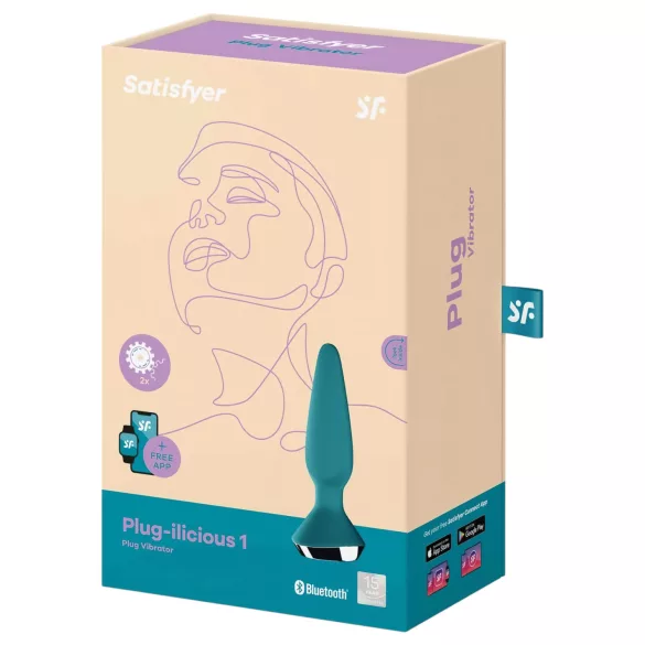 Satisfyer Plug-ilicious 1 - appstyrt analvibrator (grønn)