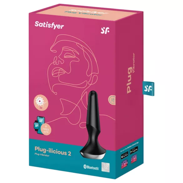 Satisfyer Plug-ilicious 2 - App-styrt analvibrator (svart)