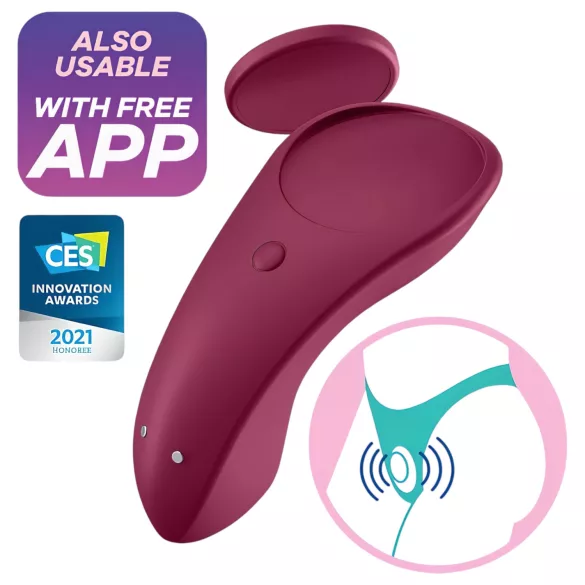 Satisfyer Sexy Secret - App-styrt trusevibrator (rød)