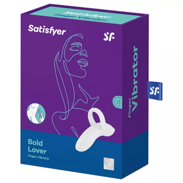 Satisfyer Bold Lover - oppladbar, vanntett fingervibrator (hvit)