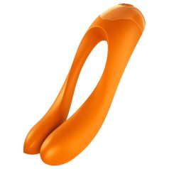   Satisfyer Candy Cane - oppladbar, vanntett to-armet vibrator (oransje)