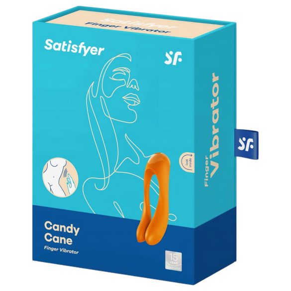 Satisfyer Candy Cane - oppladbar, vanntett to-armet vibrator (oransje)