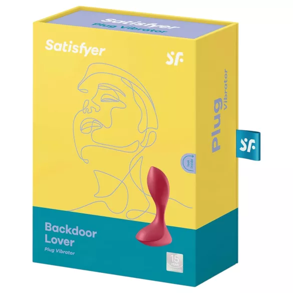 Satisfyer Backdoor Lover - oppladbar, vanntett analvibrator (rød)